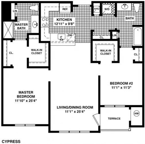 A black and white floor plan of a house layout.