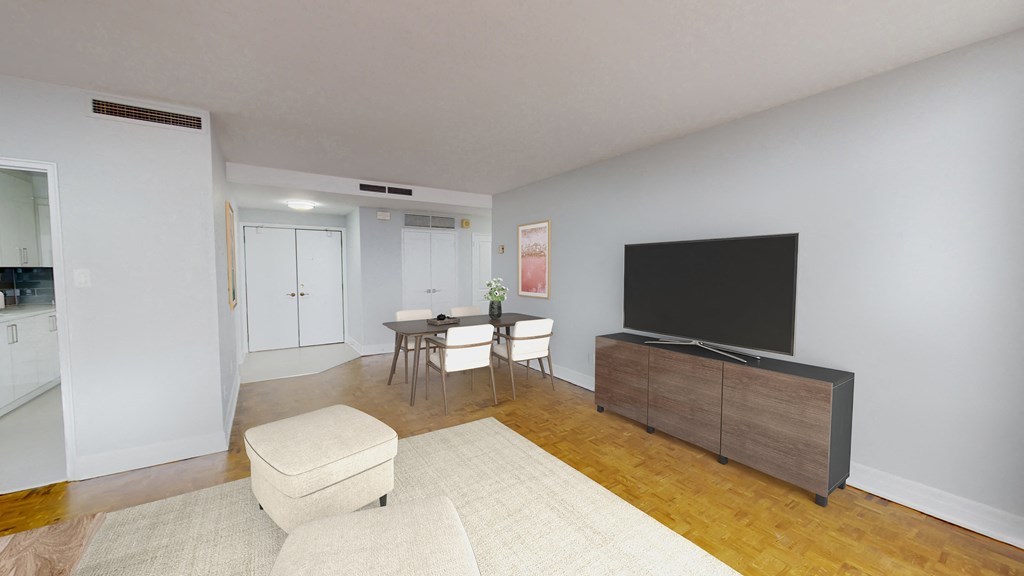 Living area and dining area