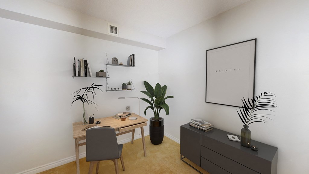 Desk and working area