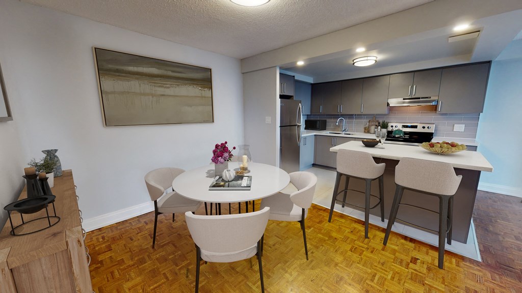 Kitchen and dining area