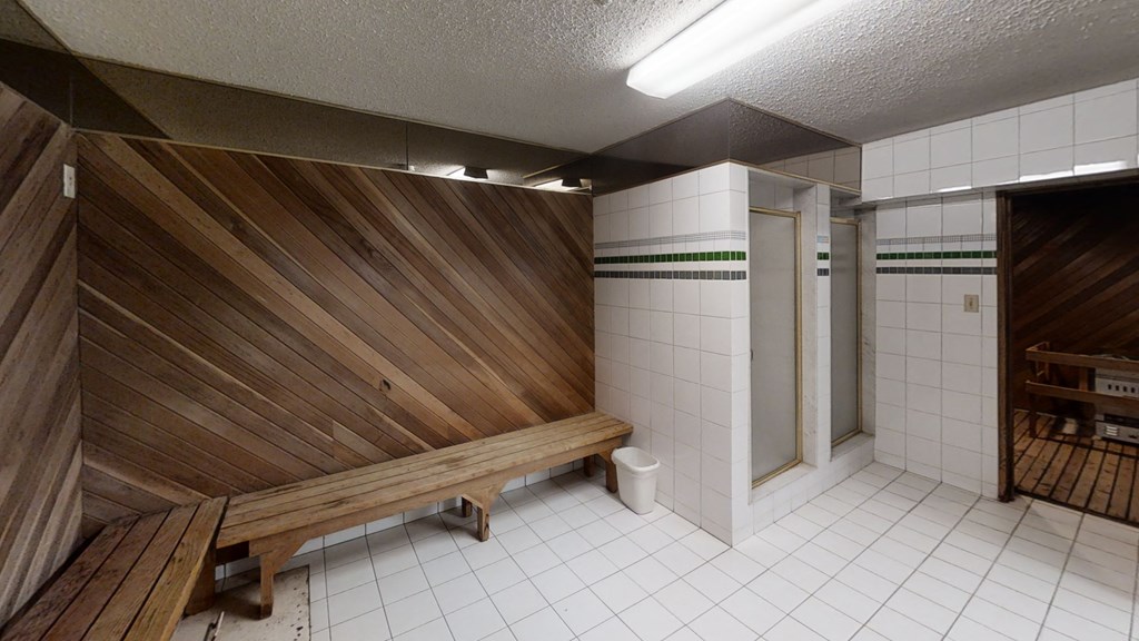 Benches and shower stalls