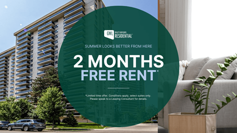 A sign advertising two months free rent.