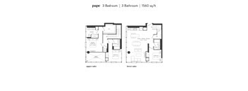 3 Bedroom 2 Bath - zoom floorplan