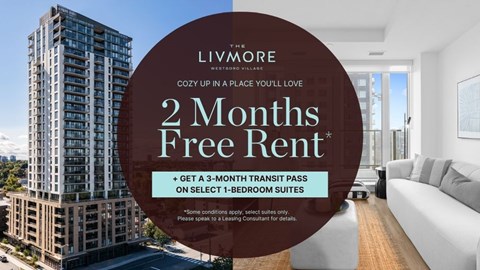 A building with a sign that says "2 Months Free Rent".