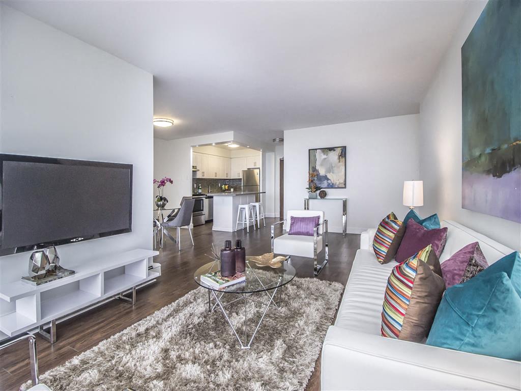 Spacious living with open concept kitchen.  Thumbnail click to zoom.