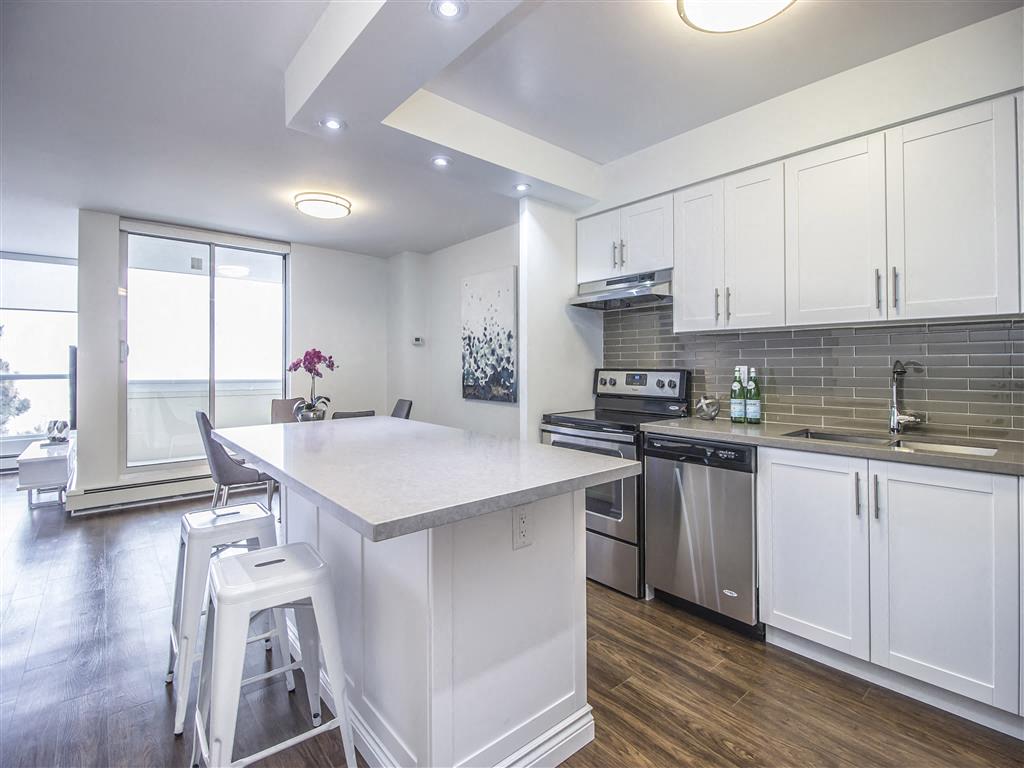 Fully renovated modern and open kitchen area.  Thumbnail click to zoom.