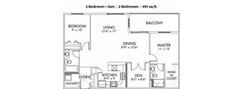2 Bedroom plus Den