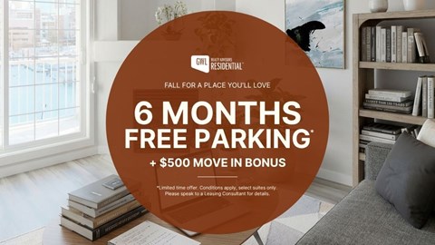 A promotional image for a residential parking deal.