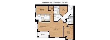 2 Bedroom and Den