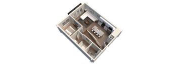 one of the bedrooms in this apartment is a bedroom and a bathroom at Kendall Park Too, Columbus, 43220