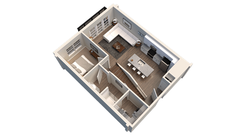 one of the bedrooms in this apartment is a bedroom and a bathroom at Kendall Park Too, Columbus, 43220