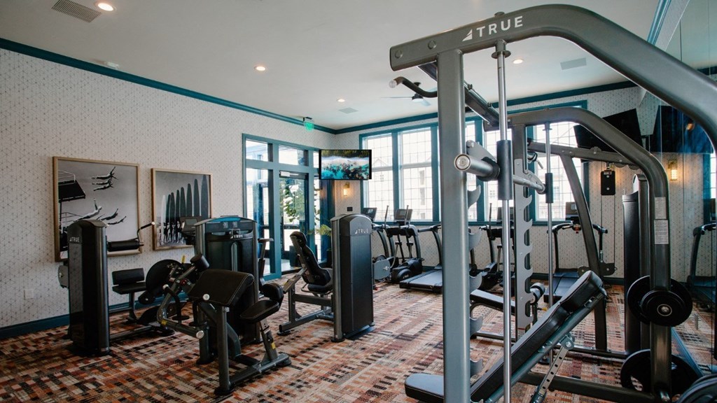the apartments at masse corner 205 fitness room at Elan Park, Columbus, OH 