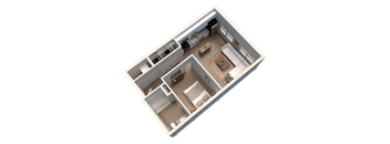 a floor plan of a two story apartment with a balcony at Kendall Park Too, Columbus, OH