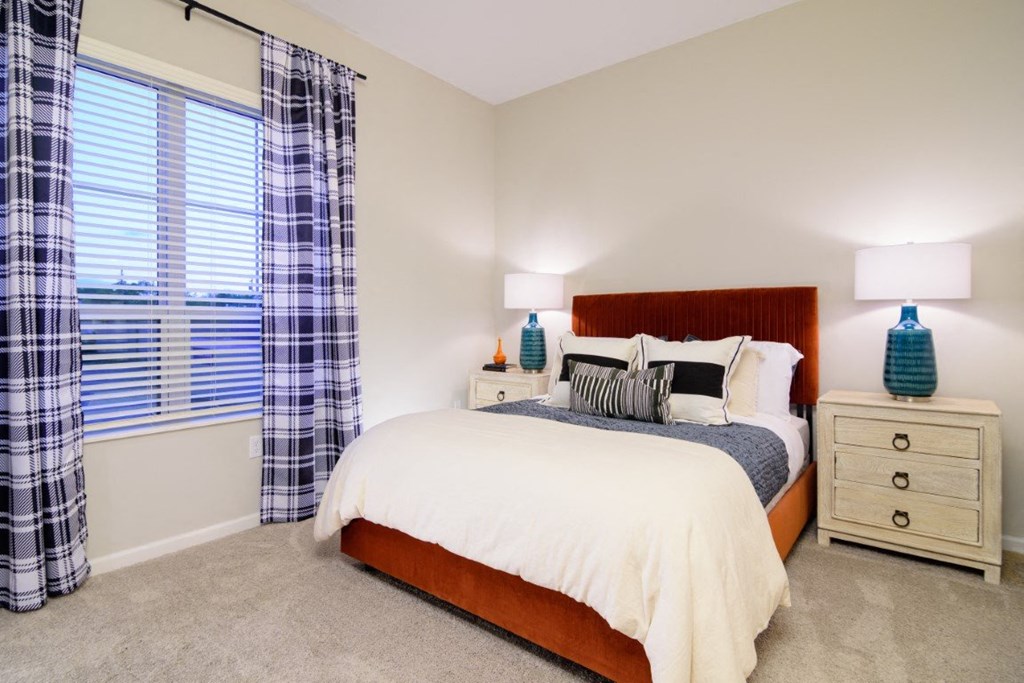 our apartments offer a bedroom with a king size bed at Essex, Columbus, Ohio