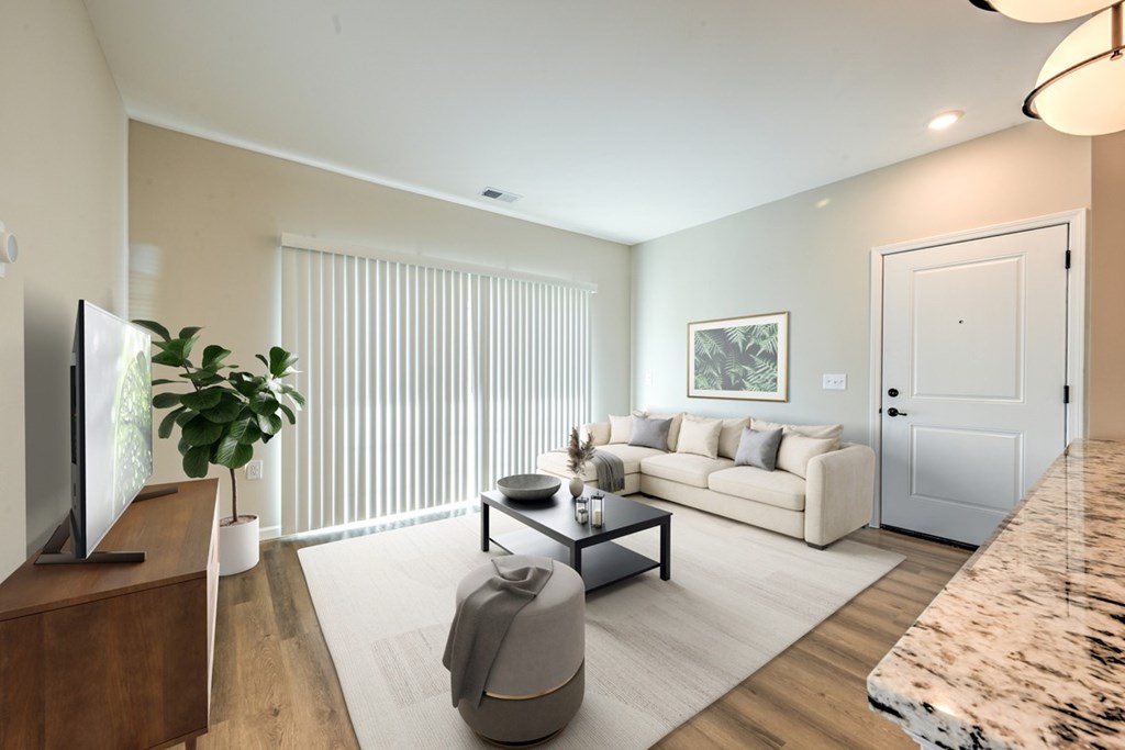 A Living Room with a Couch at Fairmont Apartments, Westerville, Ohio