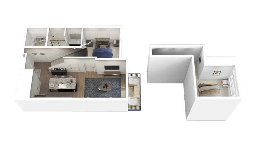 1 Bed 1 Bath Loft J