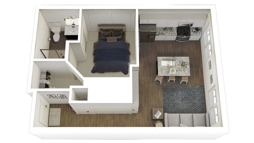 1 Bed 1 Bath E
