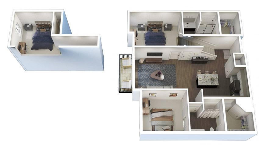 2 Bed 2 Bath Loft K