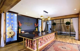 the lobby of the taylor hotel