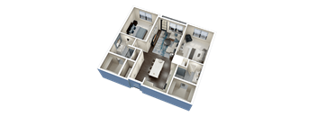 2 Bed 2 Bath B Floor Plan at Fairfax, Grandview