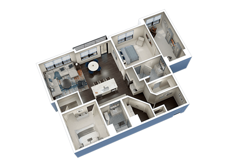 3 Bed 2 Bath C3 Floor Plan at Fairfax, Grandview, OH