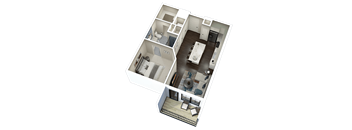 1 Bed 1 Bath F Floor Plan at Fairfax, Grandview, OH