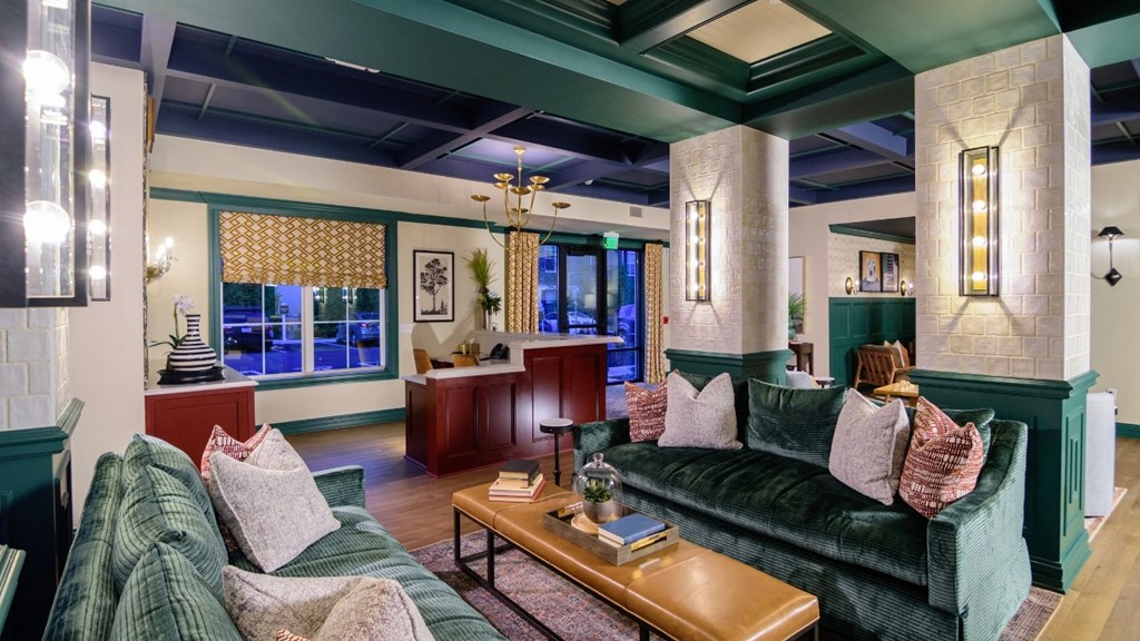 a living room with couches and a coffee table at Kendall Park Too, Ohio, 43220