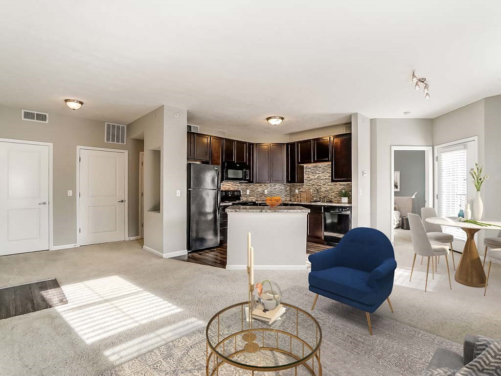 Living decor at Madison Park Apartments, Columbus