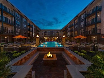 pool fireside at night pool fireside at night at Taylor House, Columbus, OH - Photo Gallery 4