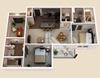 2 bedroom 2 bathroom floor plan B 2 bedroom 2 bathroom floor plan Bat Taylor House, Columbus, 43214