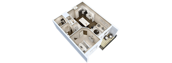 A1 Floor Plan at Essex, Columbus, OH, 43212