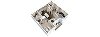 B Floor Plan at Essex, Columbus, 43212