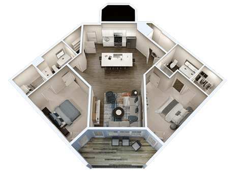 D Floor Plan at Essex, Columbus