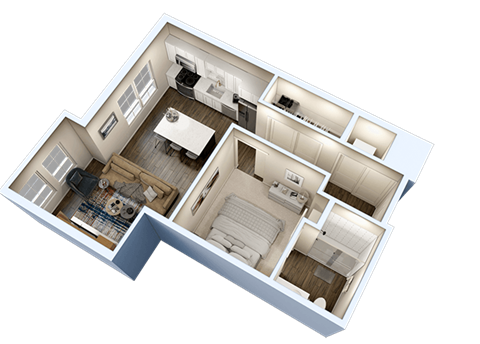 E1 Floor Plan at Essex, Ohio, 43212