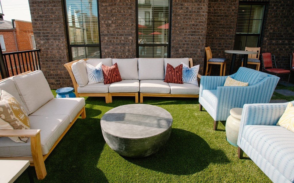 a seating area with couches chairs and a coffee table at Fairfax, Grandview, OH, 43212