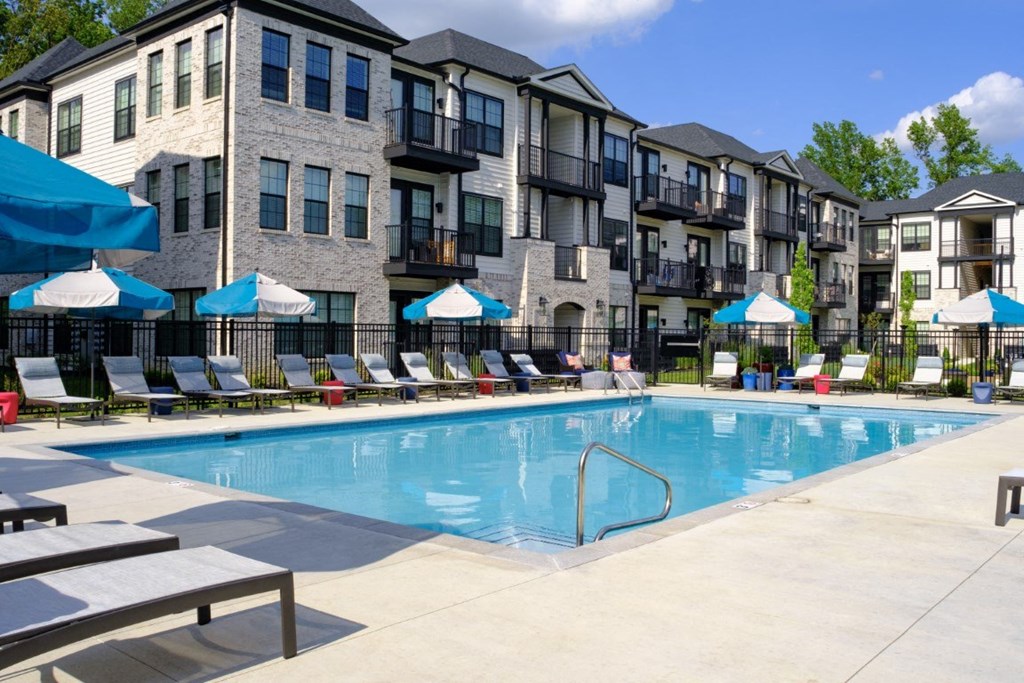 our apartments offer a swimming pool in front of our building at Dalton, New Albany, OH 43081