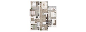 a1 floor plan  1 bedroom with 2 baths