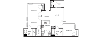 Three Bedroom Two Bath