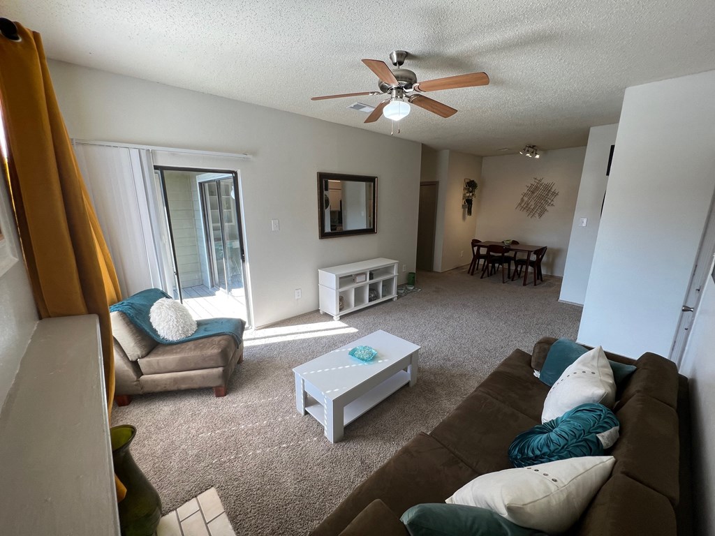 a view of the living room from the loft