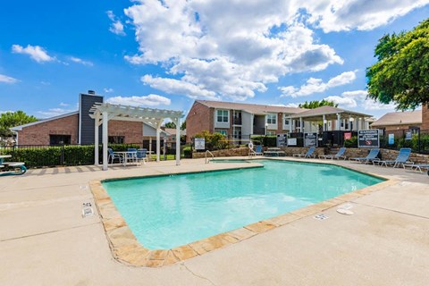 the swimming pool at the apartments for rent