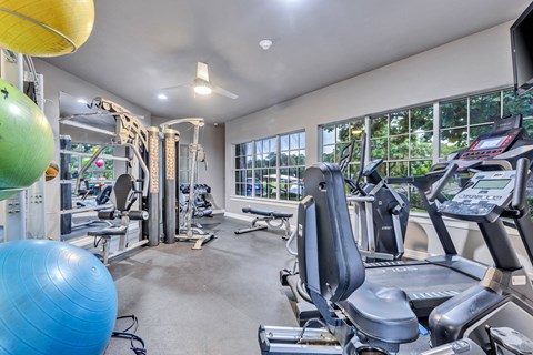 gym with cardio equipment at Waters at Elm Creek, San Antonio, TX