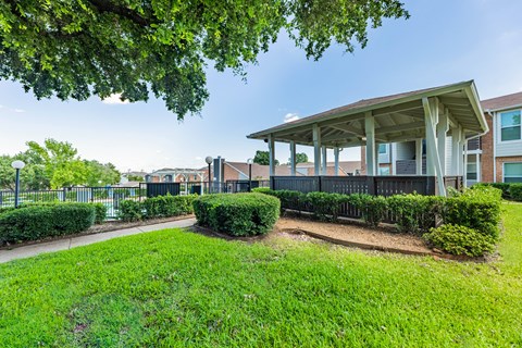 Lawn Area at Hillcrest Apartments, Euless, Texas