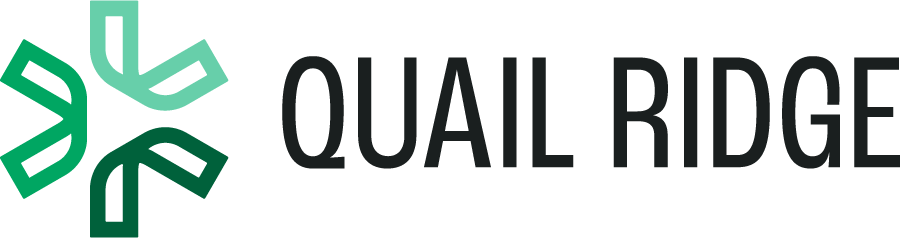 The image features the text "QUAIL RIDGE" in large, bold letters.