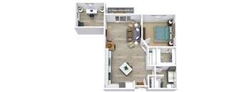one bedroom den, 900 sq ft