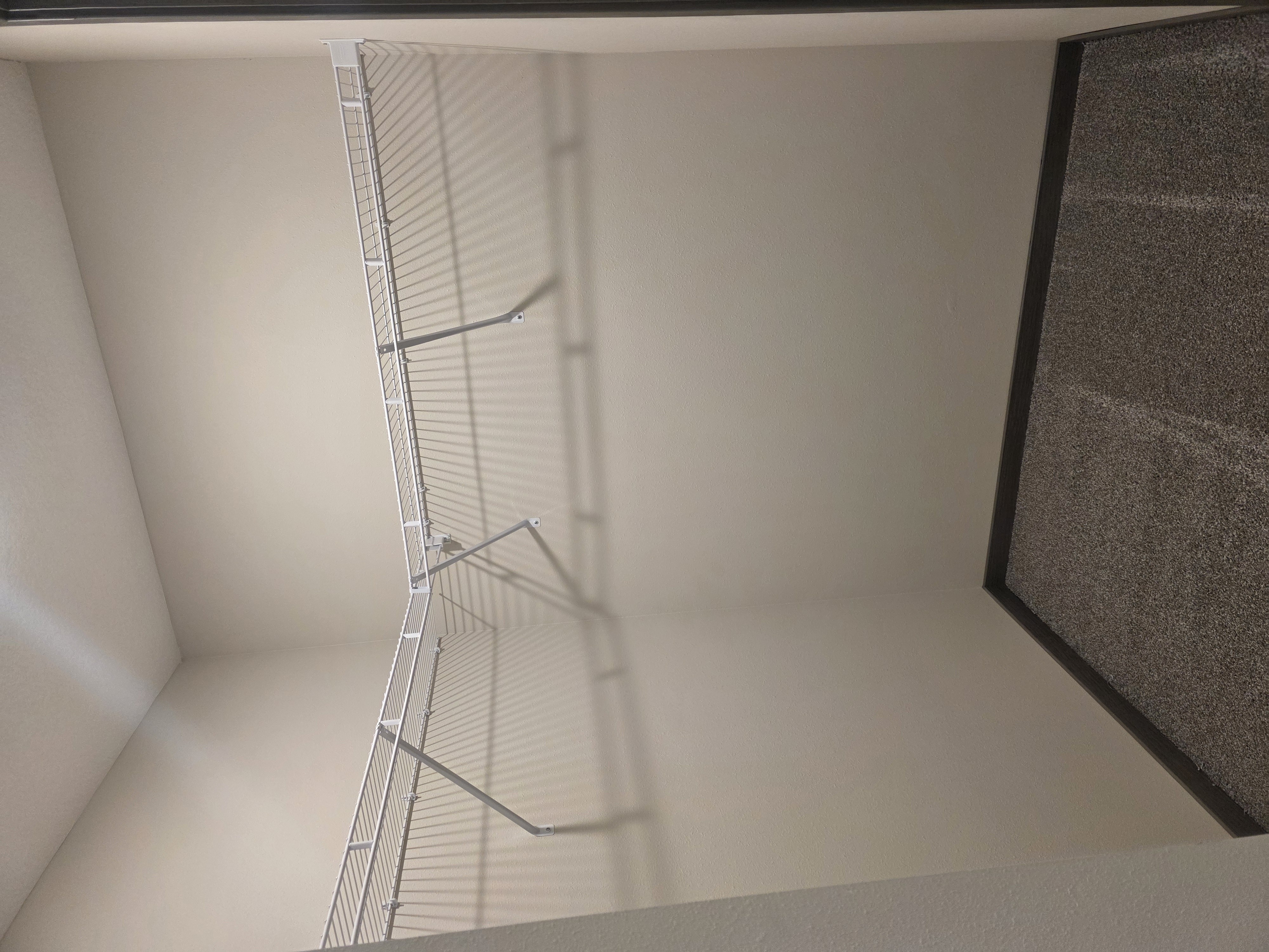 A walk-in closet