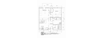 A floor plan of a unit with dimensions and room labels.