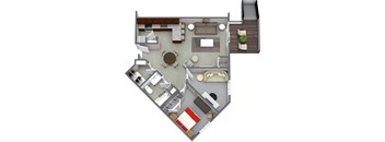 3D Floorplan Unit C