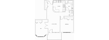 CL1B1001 1 Bed 1 Bath + Den Unit I