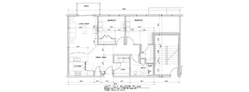 A black and white architectural drawing of a floor plan for a unit labeled "C1".