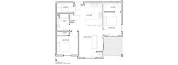 Two Bedroom One Bathroom